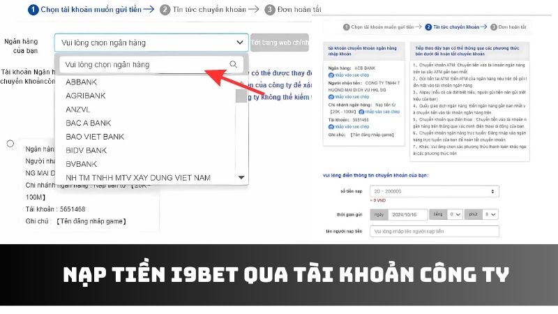 Chi tiết 4 bước thực hiện cách nạp tiền qua tài khoản công ty